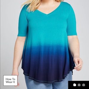 Perfect Sleeve V-Neck Swing Tunic Top